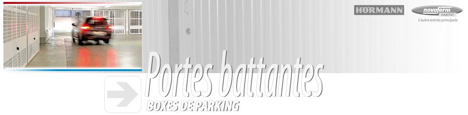 porte battantes hormann, novoferm, abs, pour boxes de parking